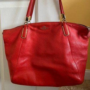 Authentic Coach Large Red Tote - cute!